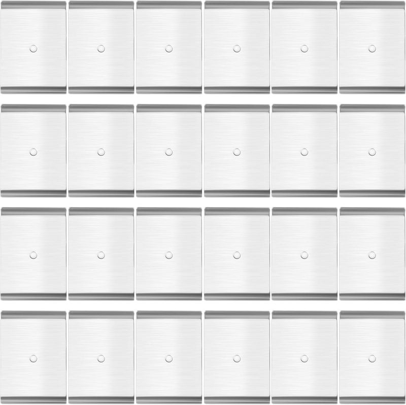 TNJPSEK 24Pcs Under Cabinet Light Metal Adhesive Strips, Replacement Iron Plate Sticky for Magnetic LED Lights Mounting, Metal Sheet for Closet Kitchen Wardrobe Counter Cabinet Lighting (Not Magnetic) - Image 1